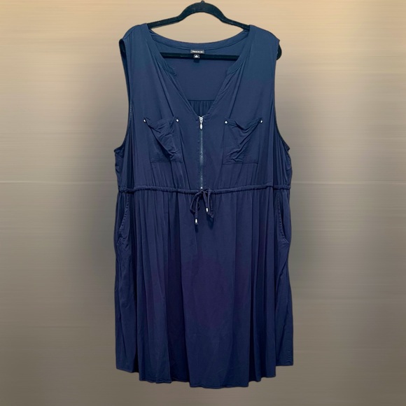 torrid Tops - TORRID 4X Navy Tunic Mini Dress